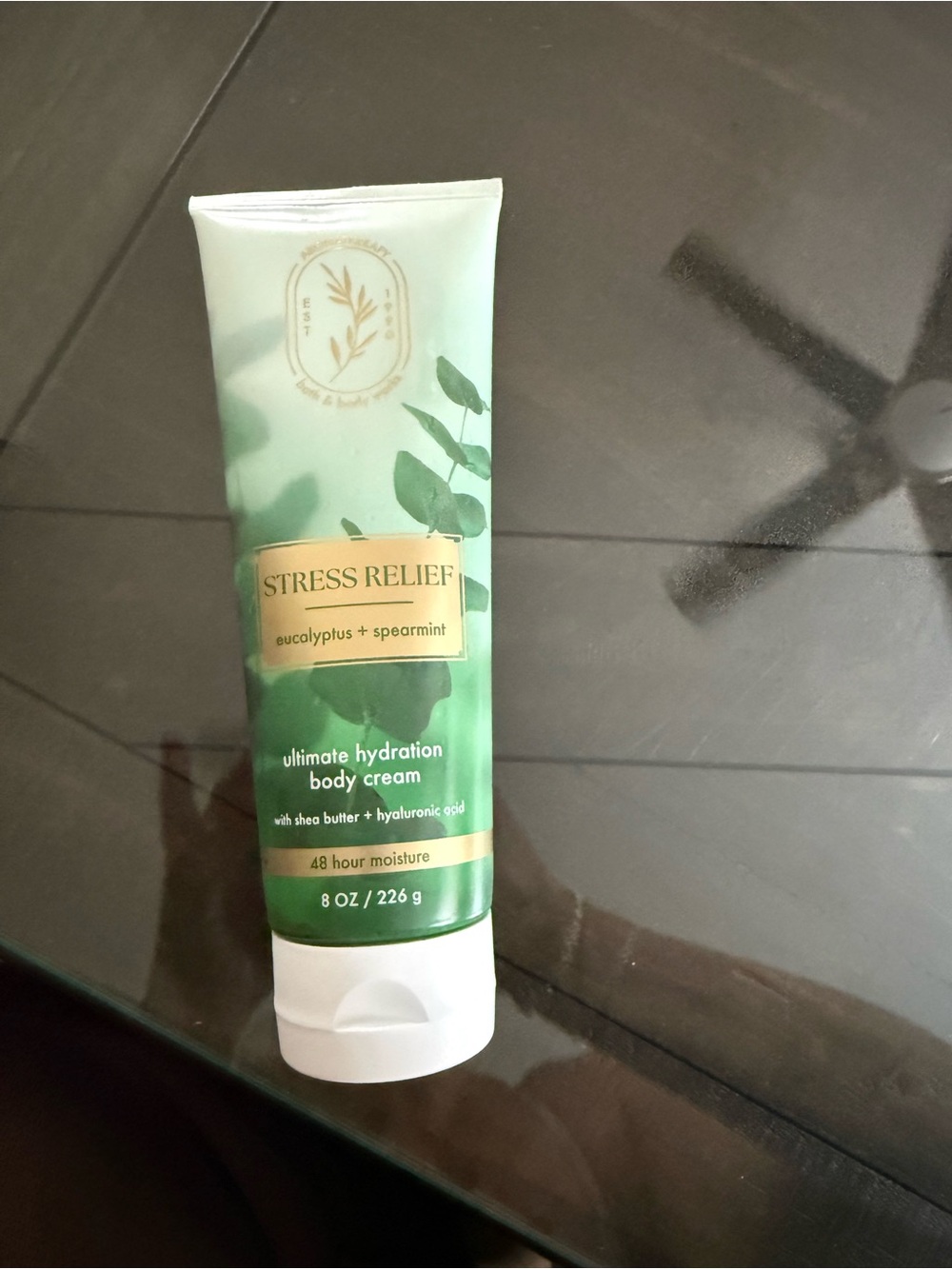 Bath & Body Works Stress Relief Eucalyptus + Spearmint Body Cream - Green